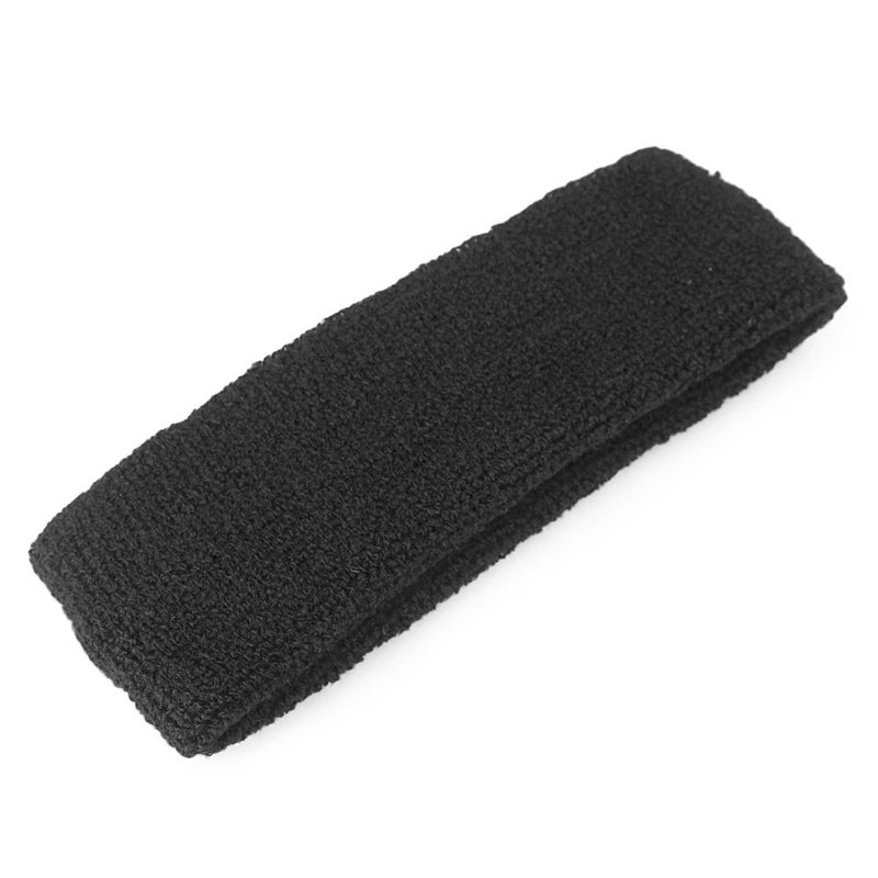 Mallofusa ? 10 PCS Cotton Sports Basketball Headband/Sweatband Head Sweat Band/Brace Gift Party Outdoor Activities (Black) - Image 5